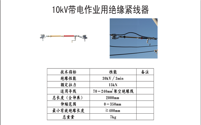 10KV带电作业用绝缘紧线器